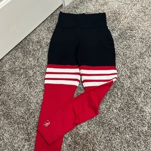 Bombshell sportswear fire red sock leggings